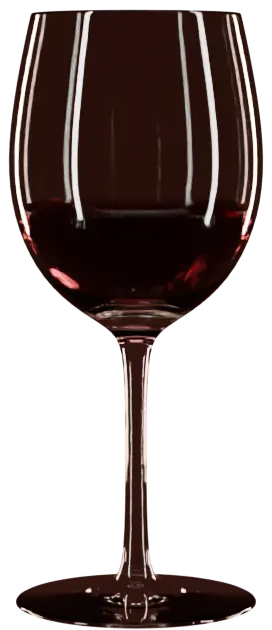 Een glas rode wijn